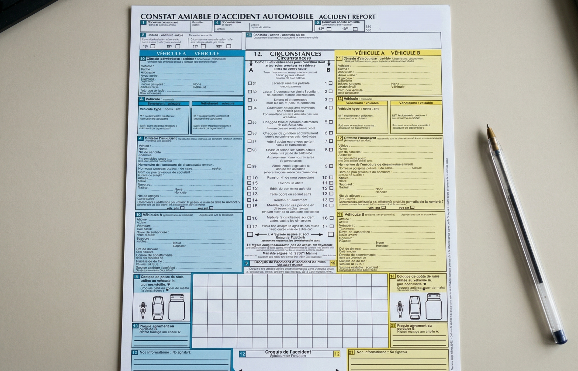 Constat à l'amiable