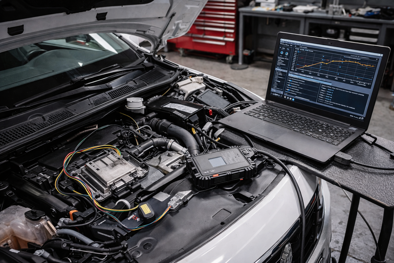Diagnostic électronique en atelier automobile