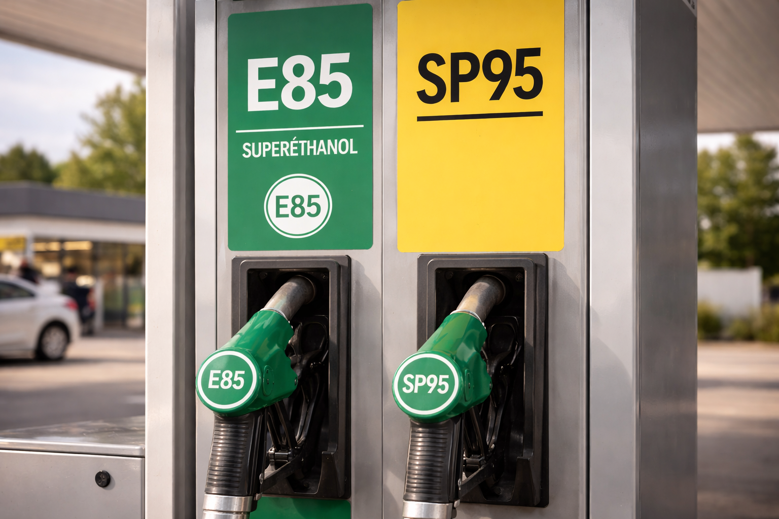 Pompe à carburants E85 et SP95