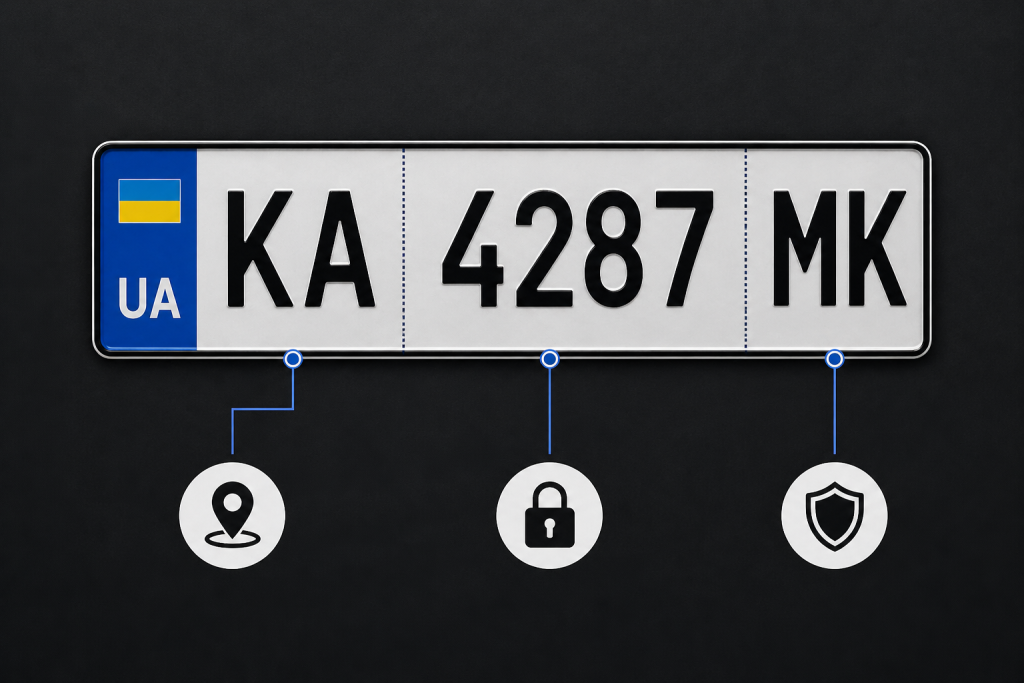 Décryptage d'une plaque d'immatriculation ukrainienne 
