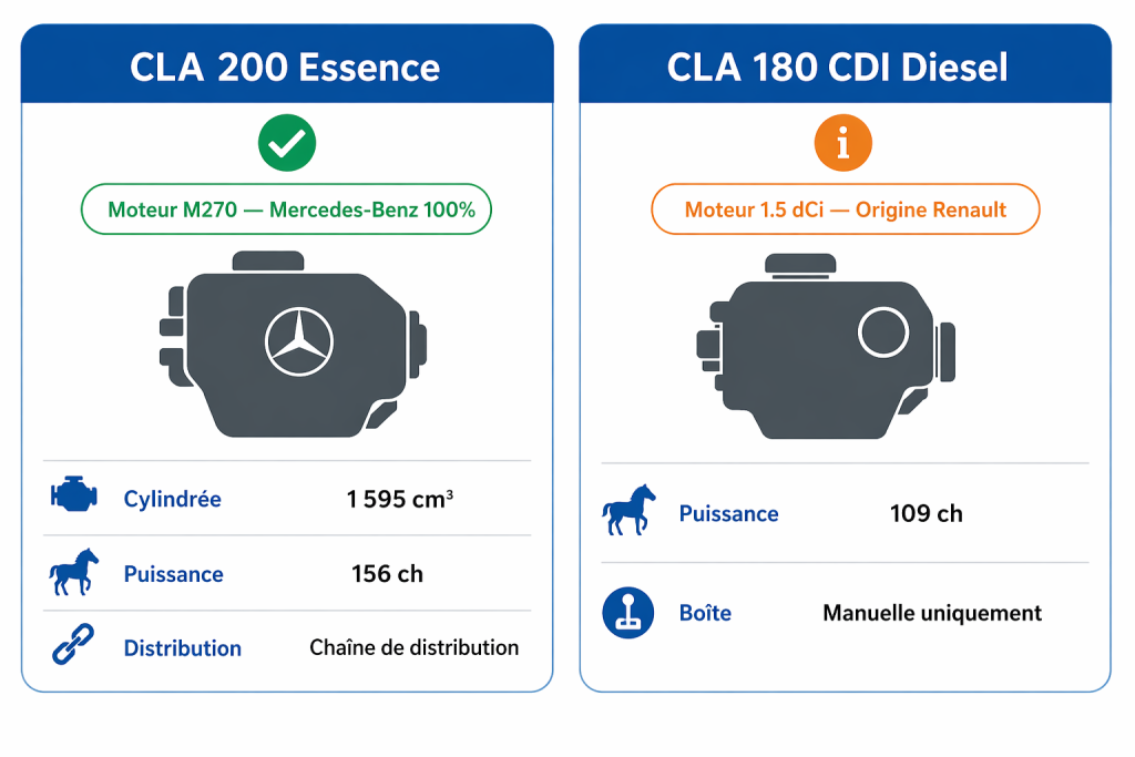Différence blo moteur Mercedes et Renault