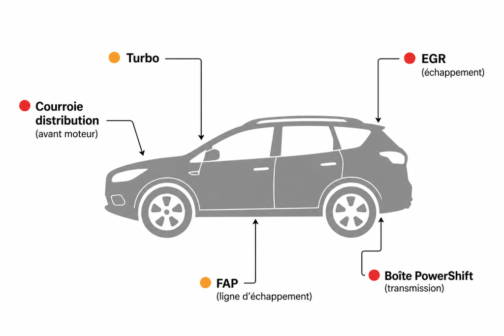 Principaux problèmes du Ford Kuga