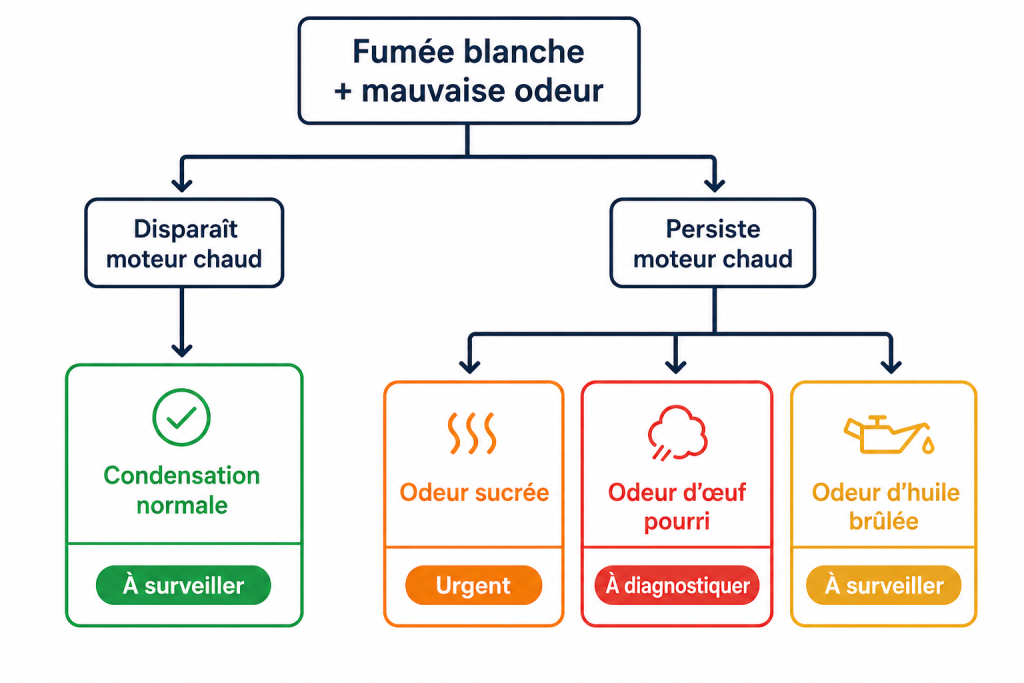 Raisons possibles de la fumée et odeur