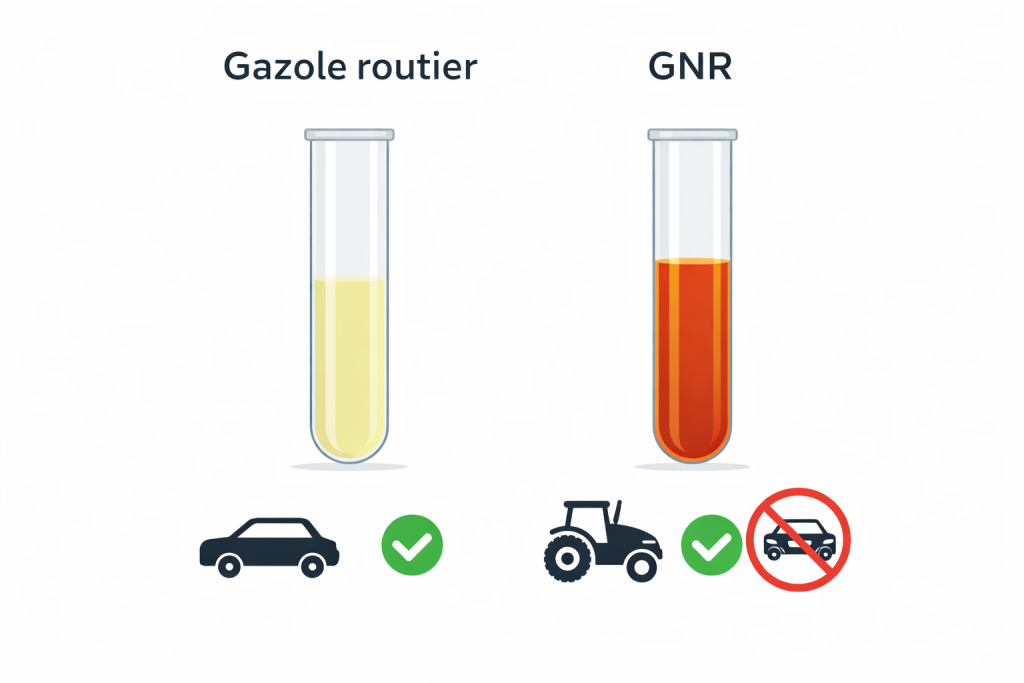 Différence entre gazole routier et GNR