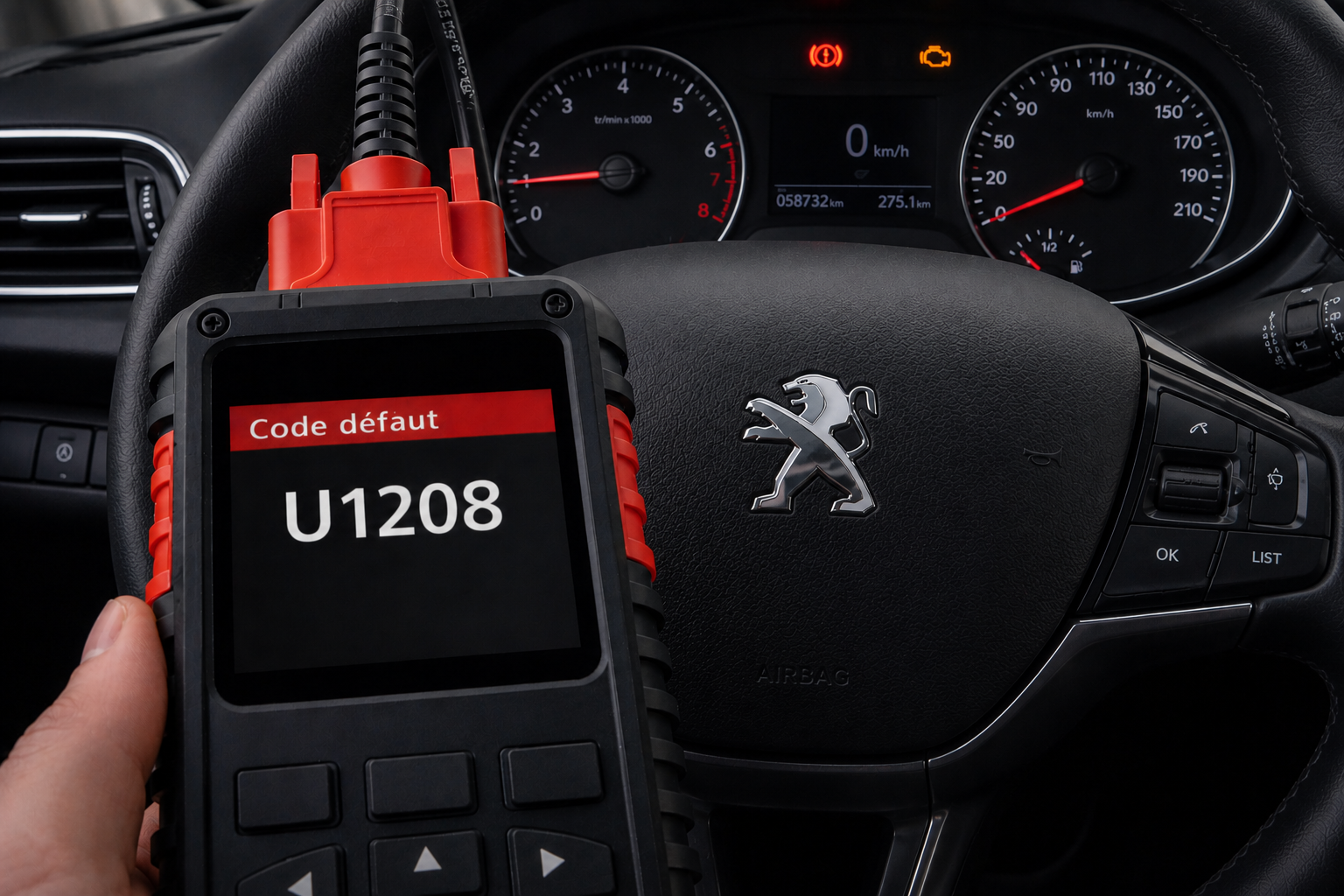 Code défaut U1208 sur Peugeot