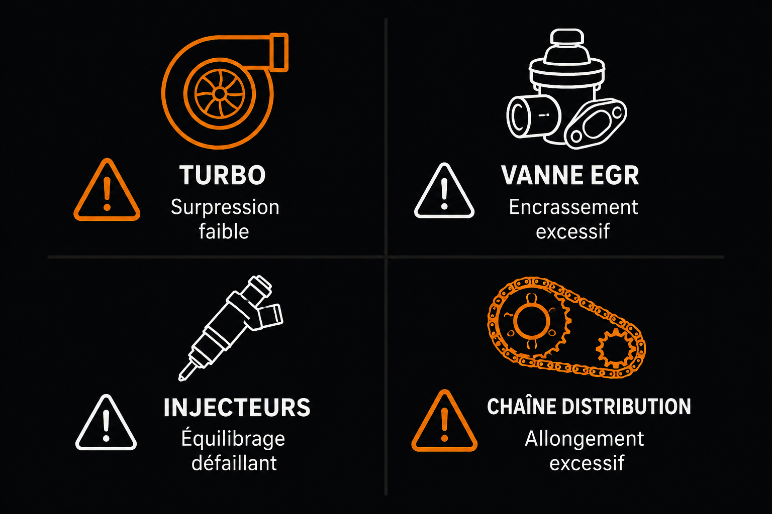 Points d'attention du moteur 1.3 HDi