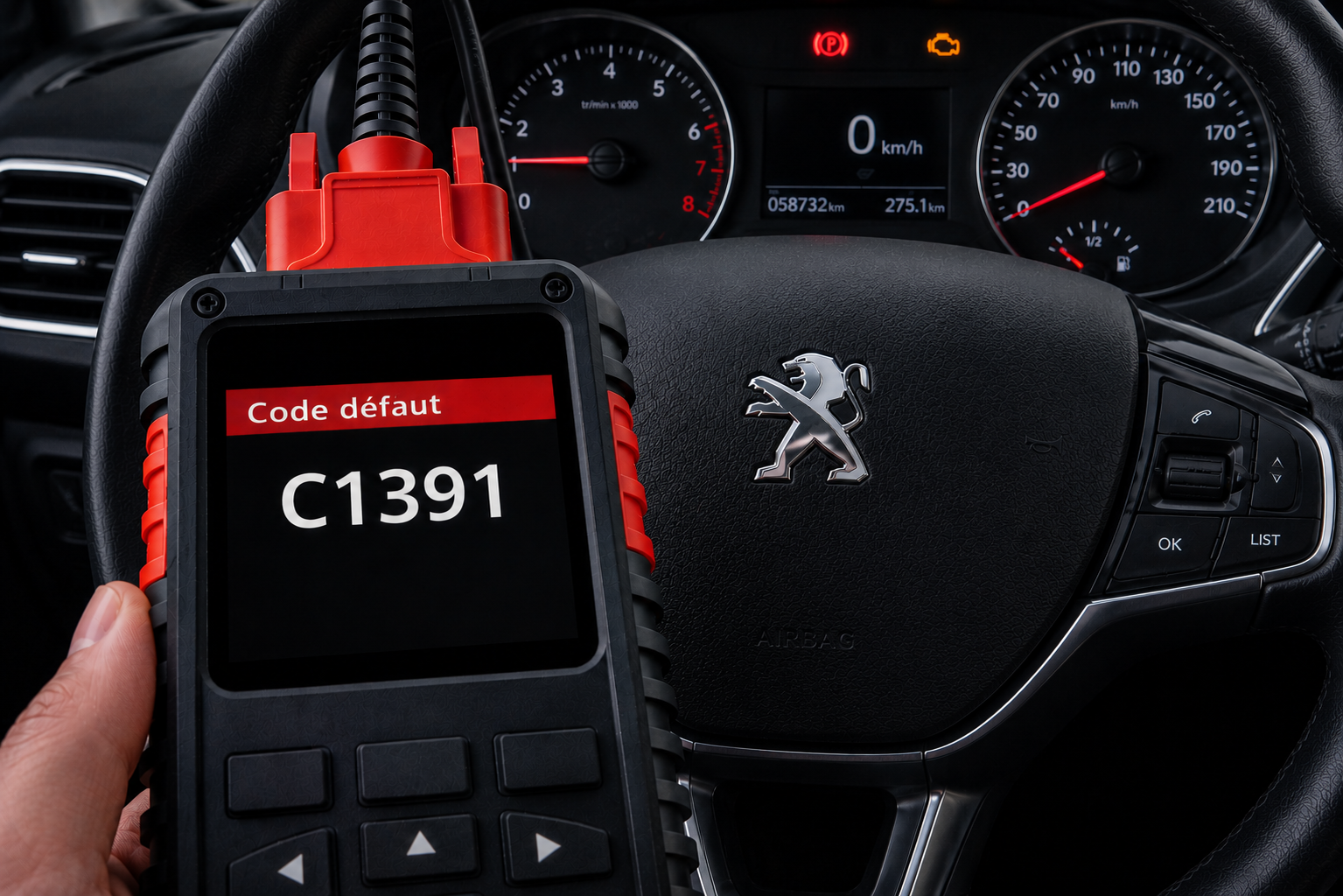 Code C1391 sur Peugeot