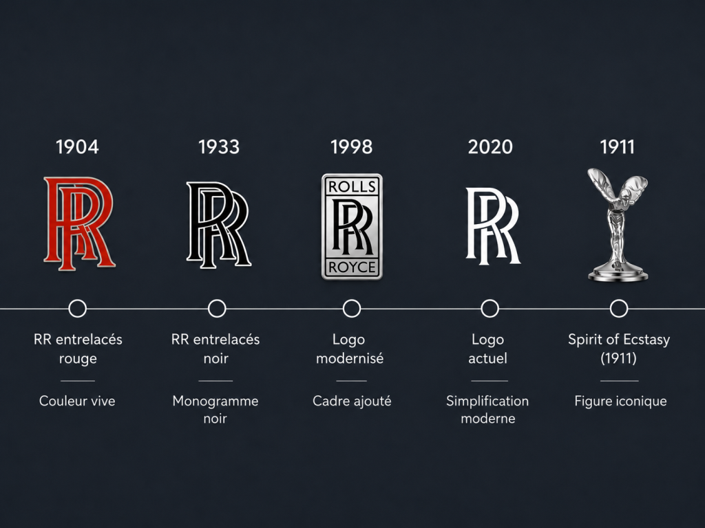 Évolution du logo Rolls Royce