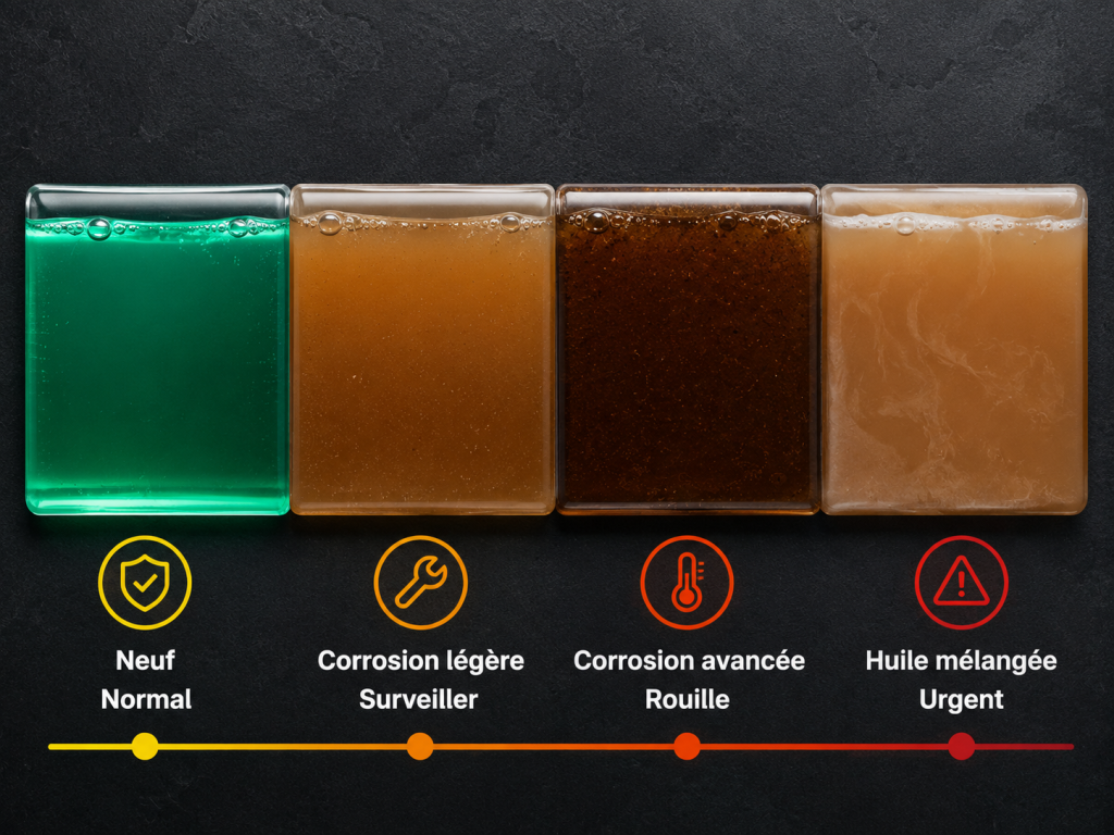 Teintes du liquide de refroidissement