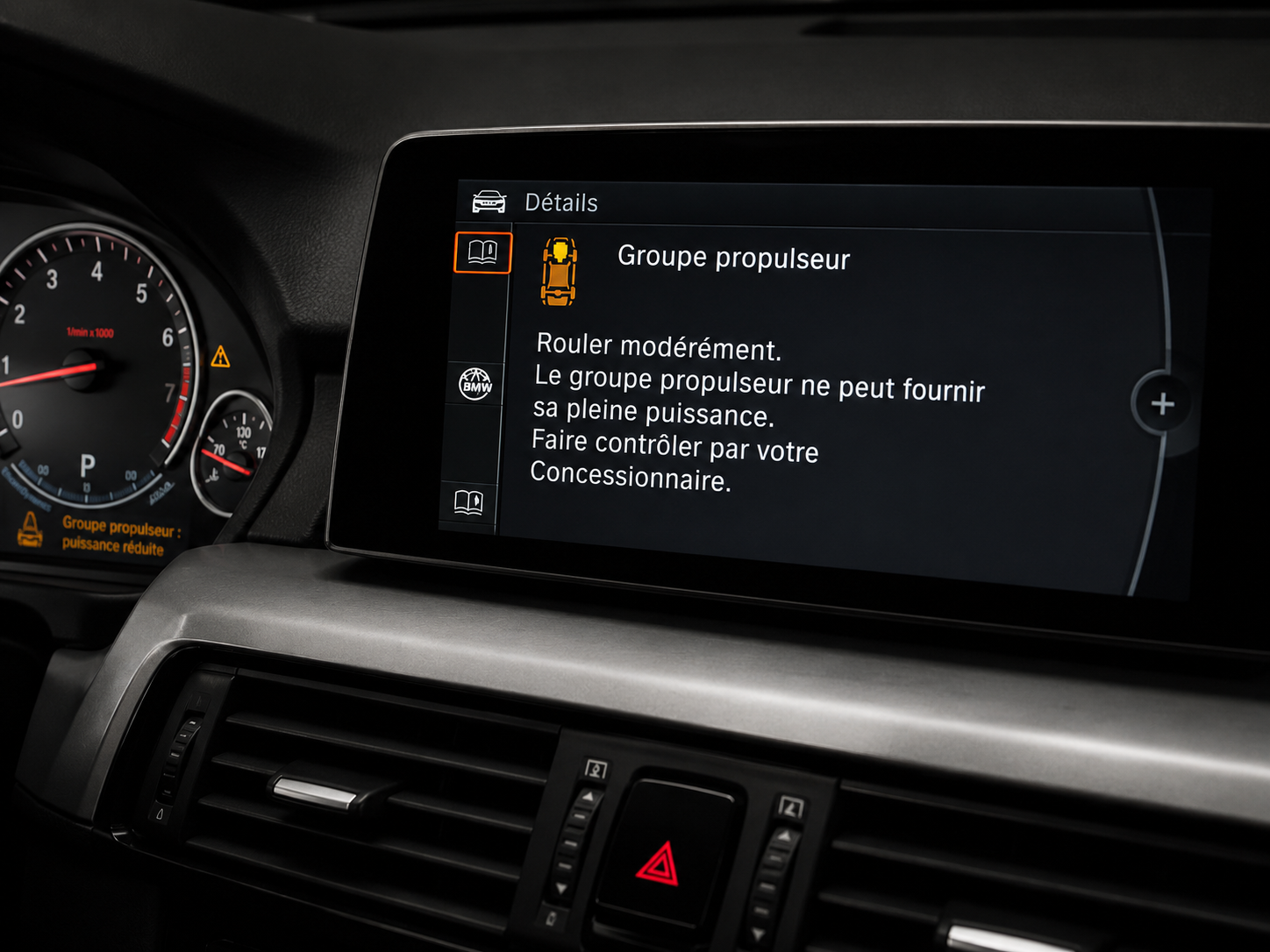 Message Groupe propulseur sur BMW