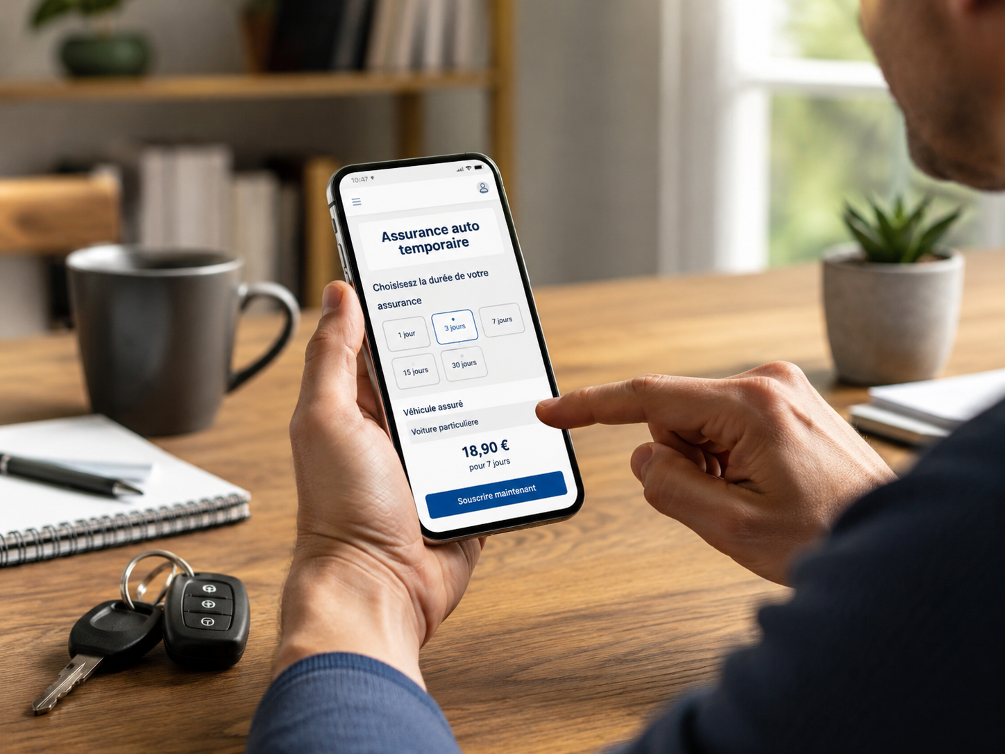 Souscription à une assurance auto temporaire