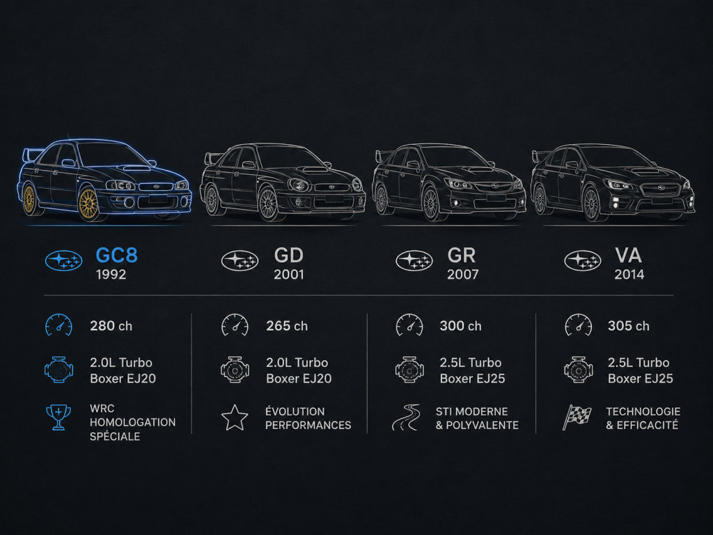 Versions de la Subaru Impreza