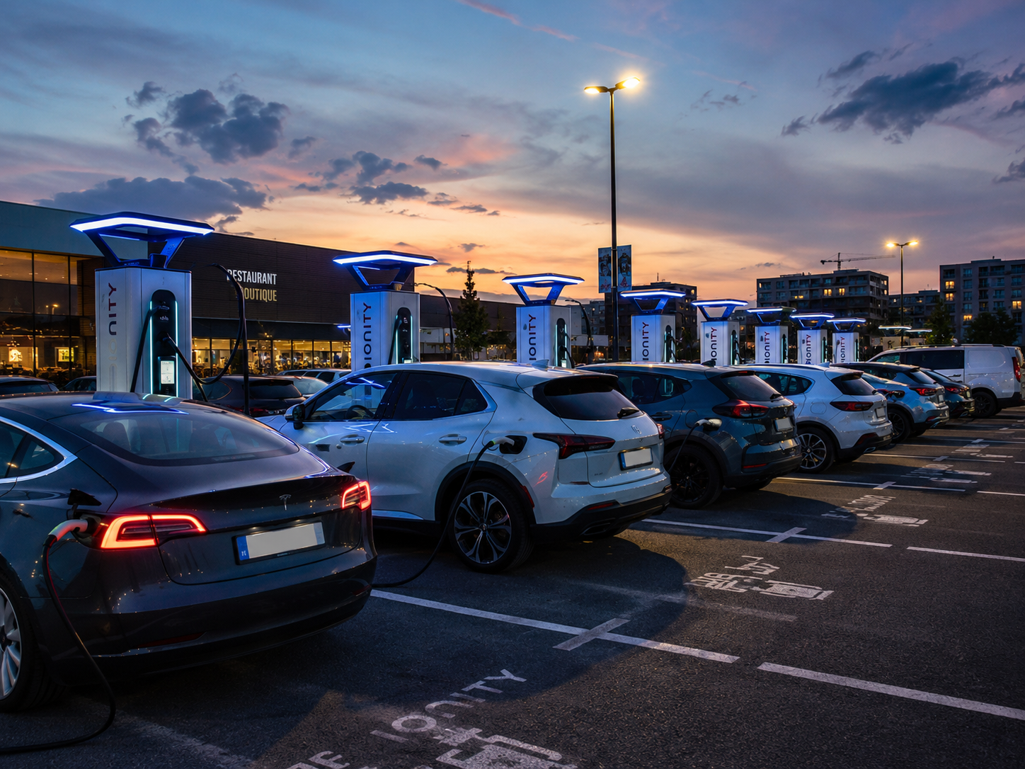 Station de recharge pour voitures électriques