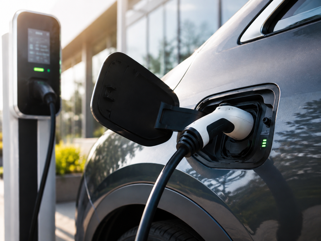 Borne et prise de voiture électrique