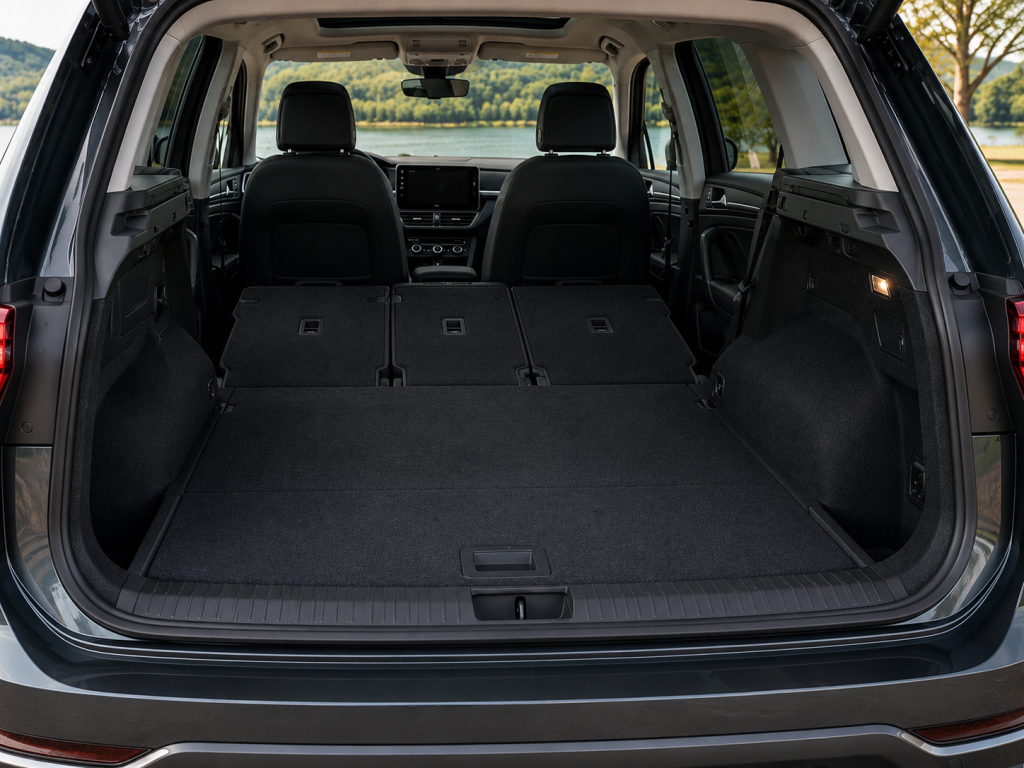 Coffre du VW Tiguan avec sièges rabattus