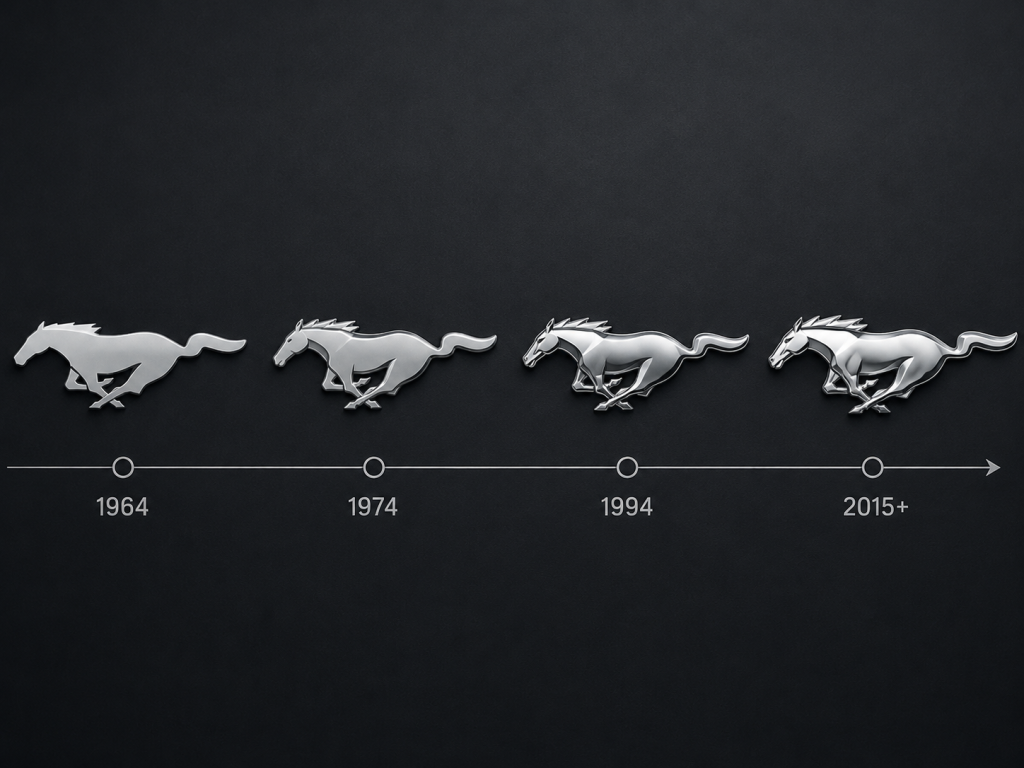 Évolution du logo Mustang