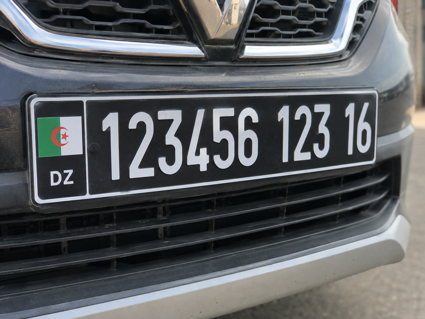 Plaque d'immatriculation à 11 chiffres Algerie