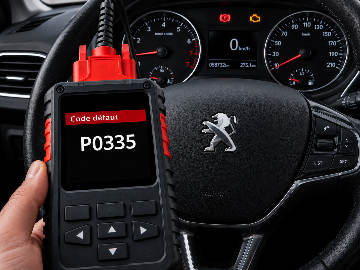 Code P0335 sur Peugeot
