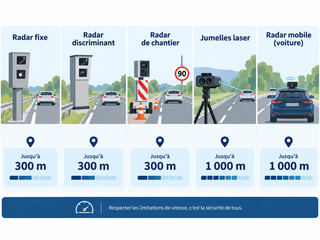 Types des différents radars