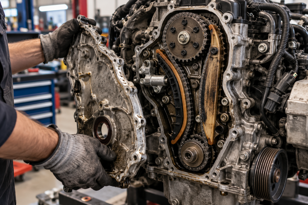 Démontage moteur Chevrolet Captiva